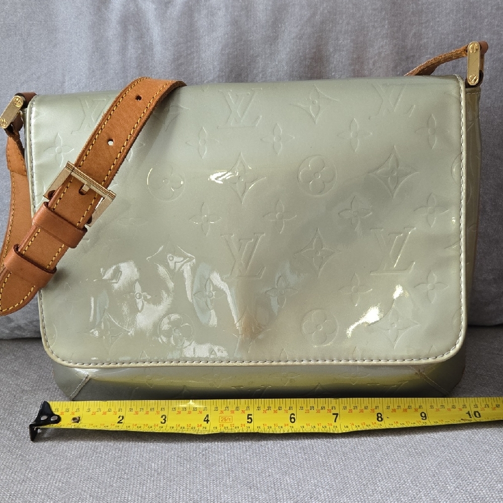 Louis Vuitton Taupe Vernis Monogram Shoulder Bag